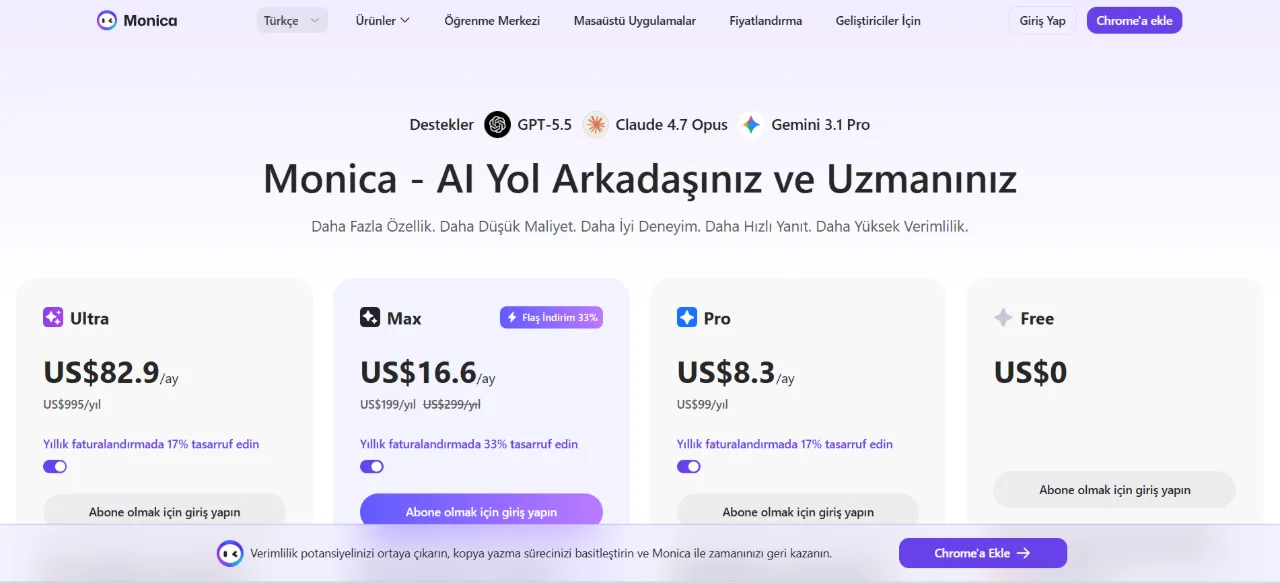 Monica ekran görüntüsü