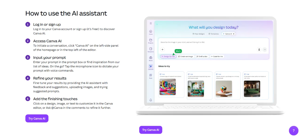 Canva AI ekran görüntüsü