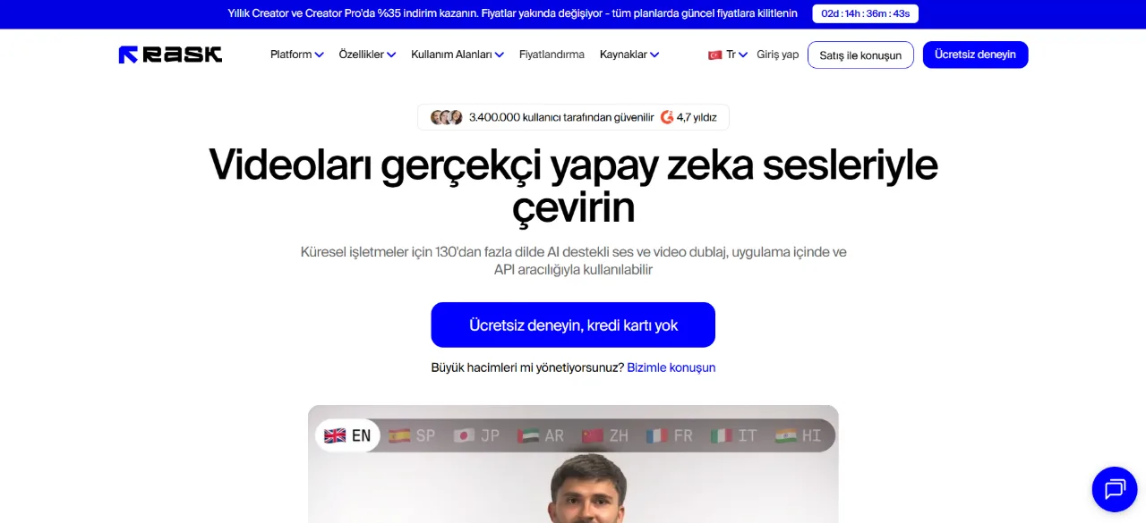 Rask AI ekran görüntüsü