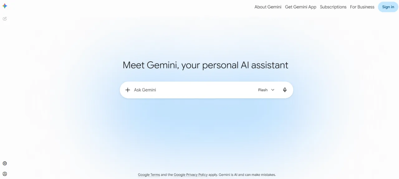 Google Gemini ekran görüntüsü