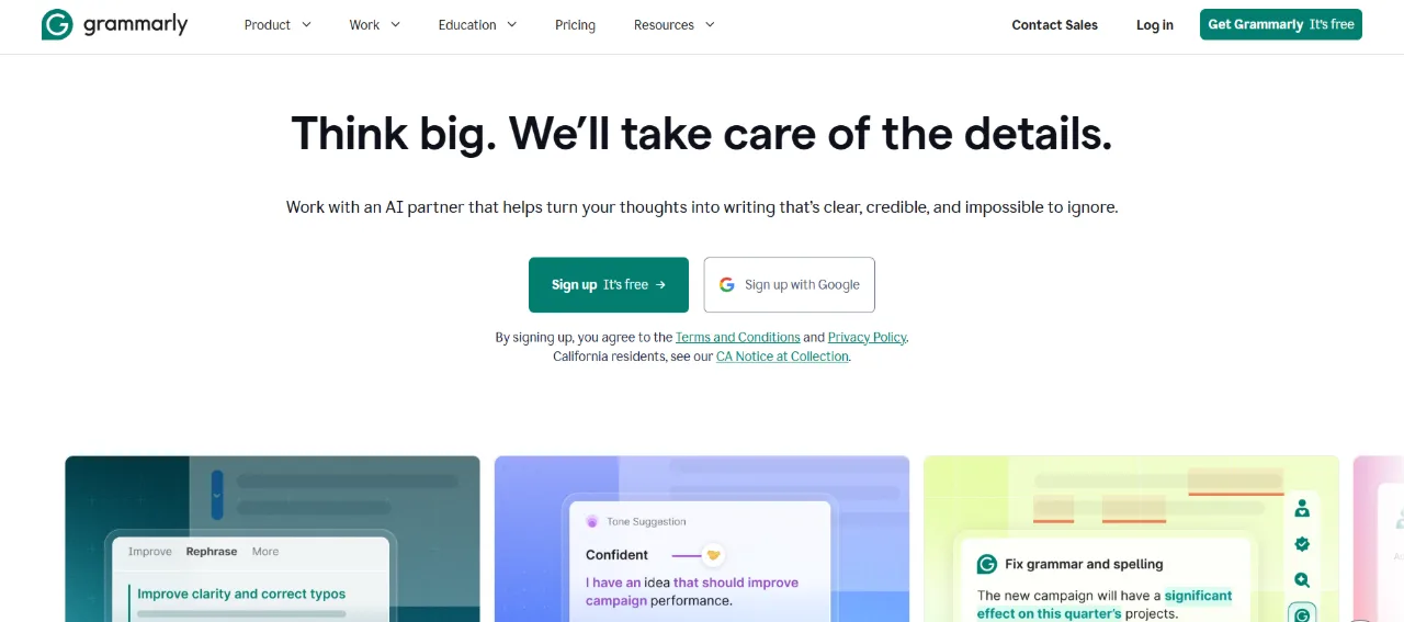 Grammarly ekran görüntüsü