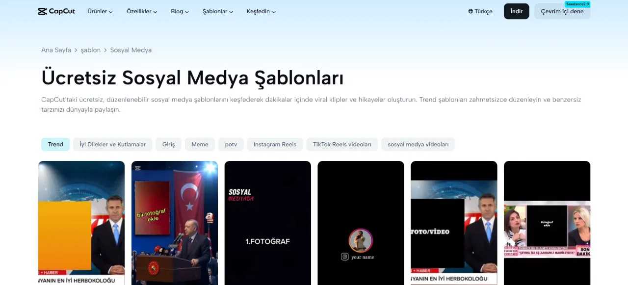 CapCut ekran görüntüsü
