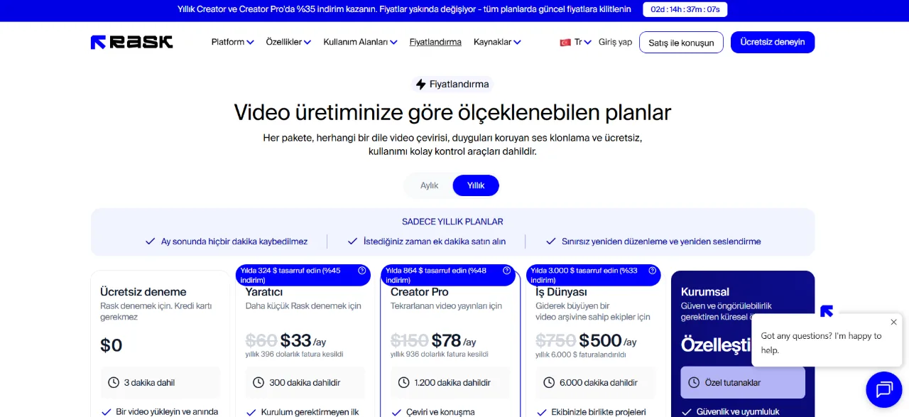Rask AI ekran görüntüsü