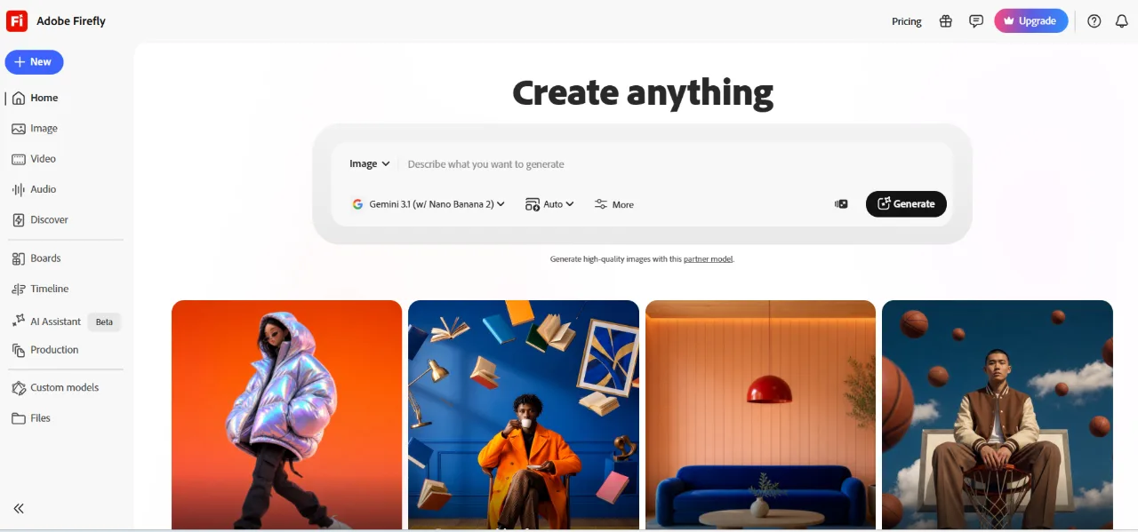Adobe Firefly ekran görüntüsü